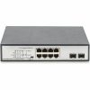 Digitus DN 95140 netwerk switch Unmanaged Gigabit Ethernet (10/100/1000) Power over Ethernet (PoE) Zwart, Zilver Hubs & switches Digitus