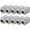 DIGITUS AT AG 8/8 C6S RJ45 Koppeling Cat 6 10 stuks Lan Kabel Verlenging Cat6 Netwerkkabel Connector PoE Compatibel Modulaire Koppeling Voor Switch, DSL, Modem, Router, PC Zilver Digitus Bridges & Routers