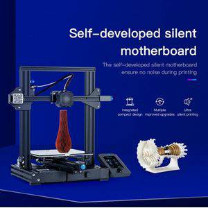 Printers CREALITY Ender 3 V2 Craborundom Glass Platform Ultra silent DIY 3D Printer Print Formaat: 22 x 22 x 25cm EU Plug