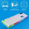 ZGB G21 104 toetsen USB bedraad mechanische kleurrijke Backlight Office computertoetsenbord Gaming Keyboard(White) Toetsenborden